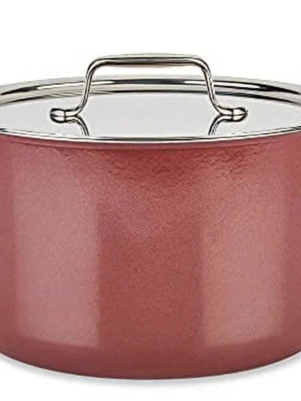 All-Clad Fusiontec 7Qt Ceramic Soup Pot with Lid Rose Quartz Induction Oven Safe